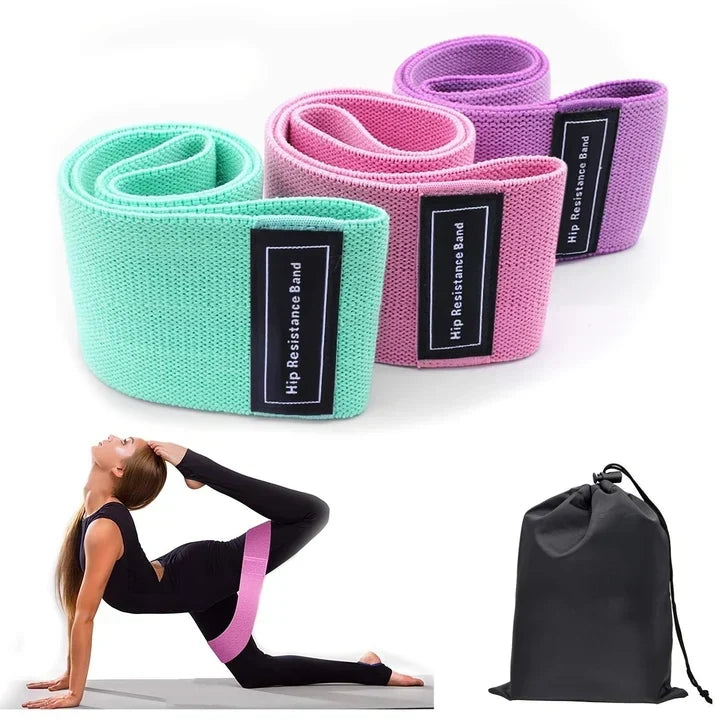3pcs Resistance Bands For Legs And Butt; Home Yoga Exercise Workout Sports Fitness