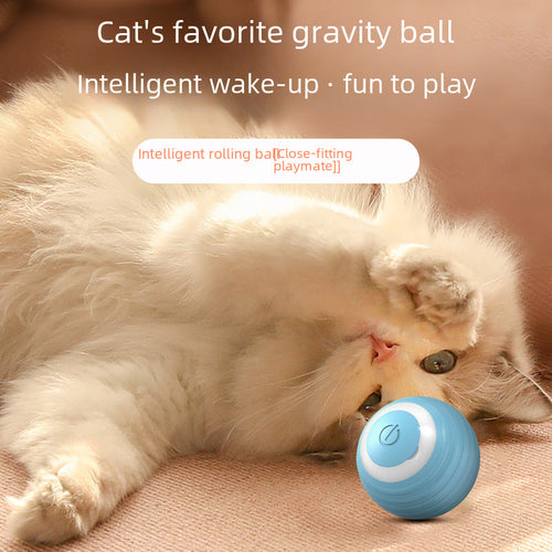 Pet Gravity Smart Rolling Ball Cat Toy for Entertainment, Self-Play,