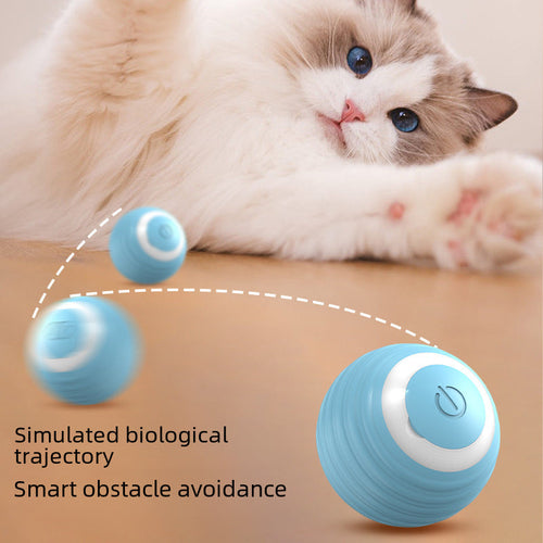 Pet Gravity Smart Rolling Ball Cat Toy for Entertainment, Self-Play,